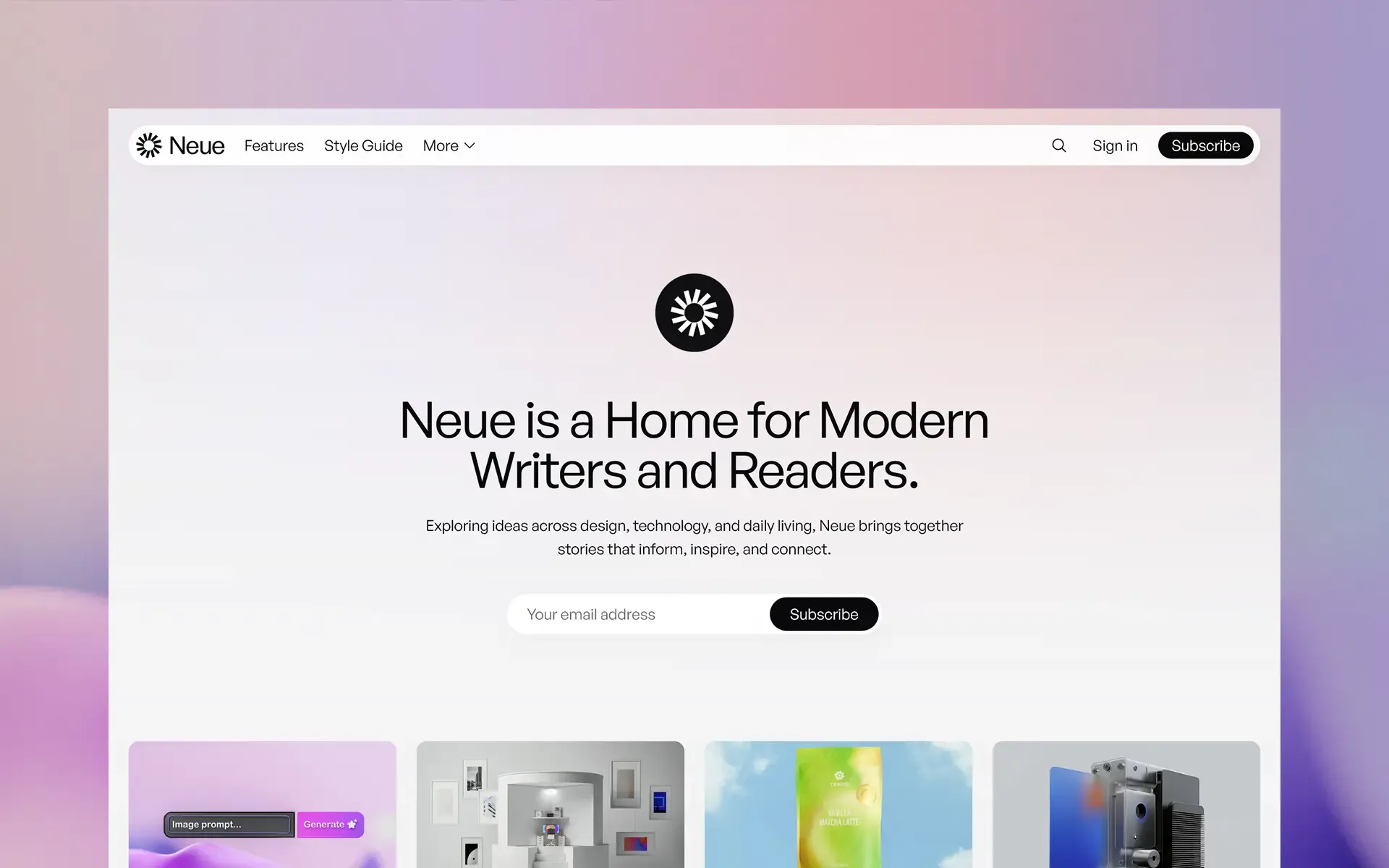 Neue Ghost Theme
